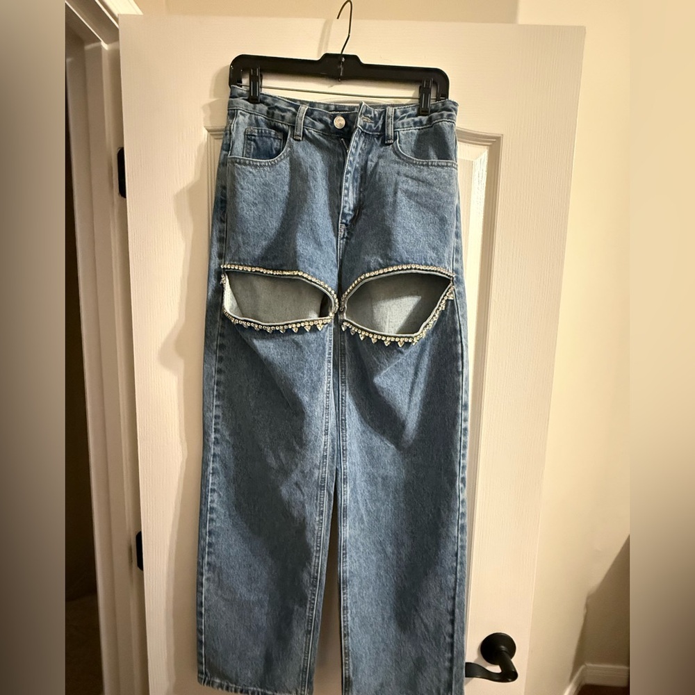 Steve Madden Jeans with rhinestones - Picture 1 of 4